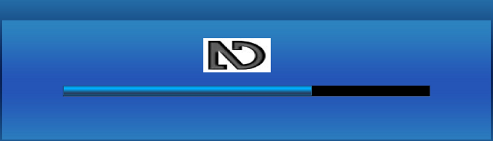 Das NVDA-Icon über einem Fortschrittsbalken